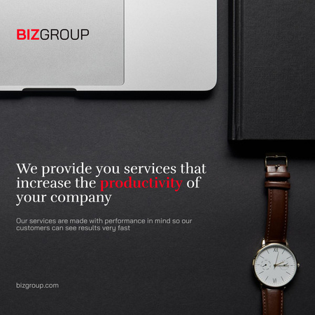Company Productivity Service Instagram Design Template