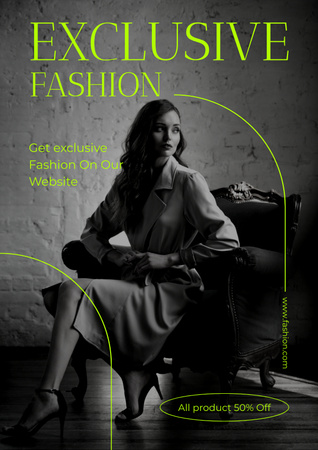 Designvorlage Exclusive Fashion für Poster