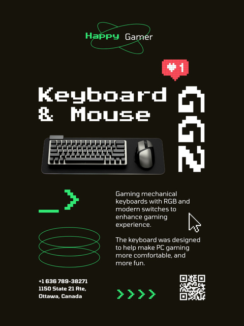 Mouse Poster US – шаблон для дизайна