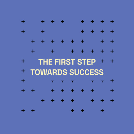 Inspirational Quote About First Step Animated Post Design Template