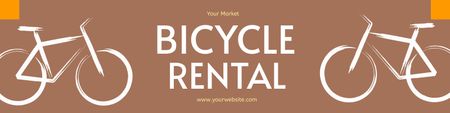Plantilla de diseño de Propuesta de alquiler de bicicletas en Simple Brown Twitter 