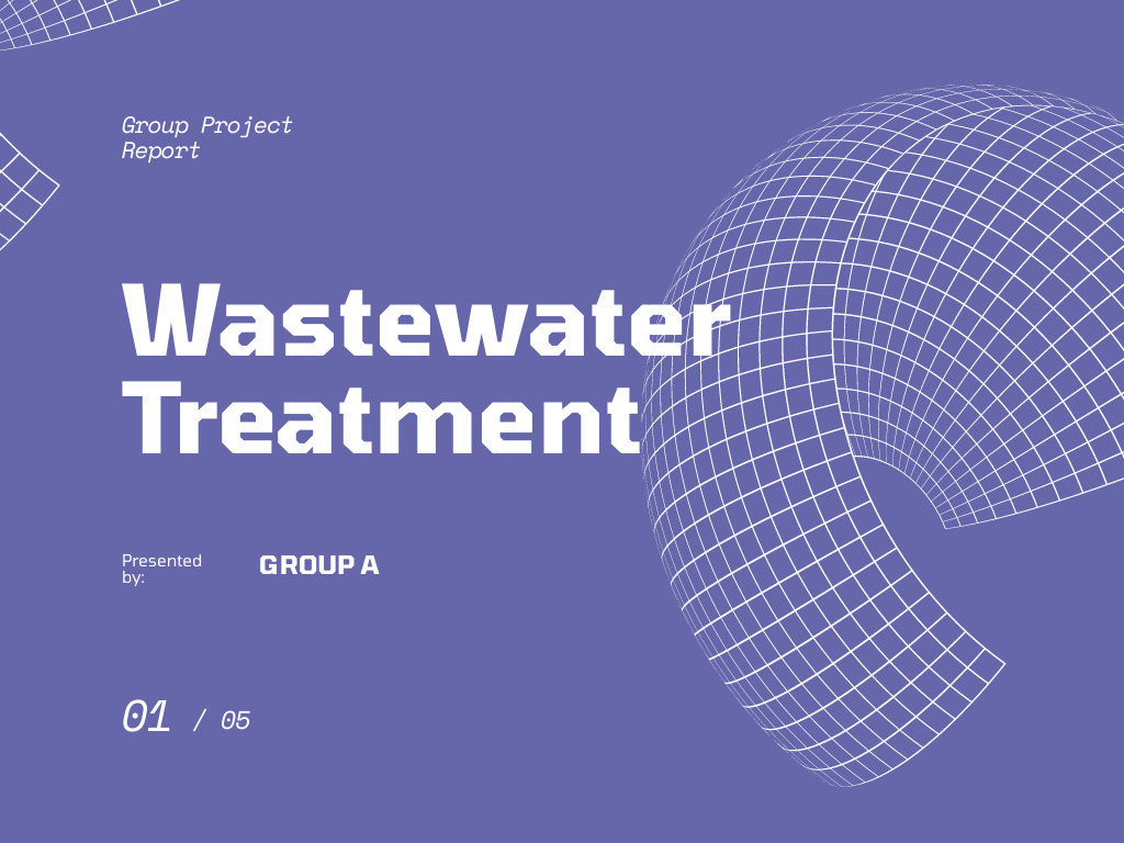 Wastewater Treatment Report Presentation Šablona návrhu