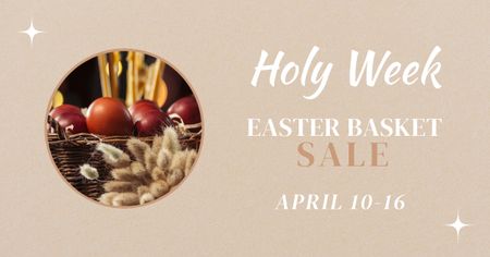 Easter Holiday Sale Announcement Facebook AD Design Template