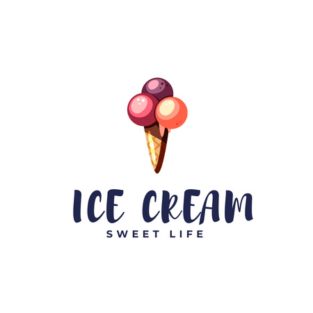 Sweet Ice Cream Offer Logo tervezősablon