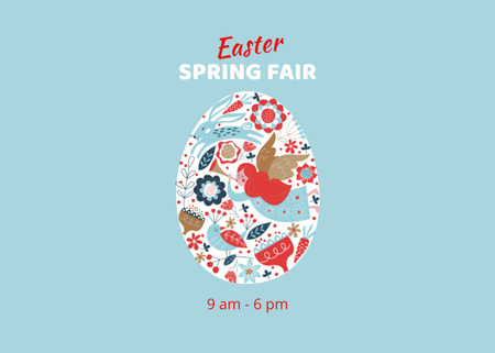 Spring Easter Fair of Art Flyer 5x7in Horizontal tervezősablon