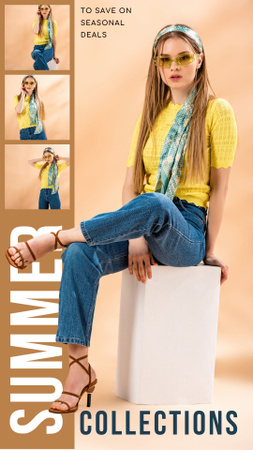 Summer Fashion Collection Ad Instagram Story Design Template