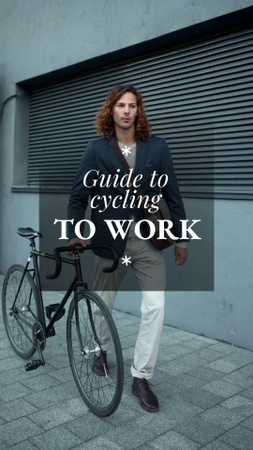 Designvorlage Guide to Cycling to Work für TikTok Video
