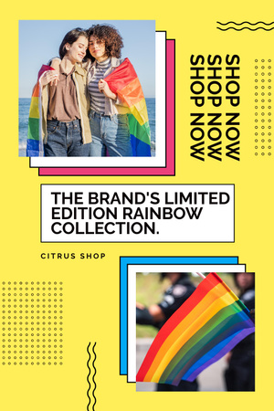 LGBT Flag Sale Offer Pinterest Design Template