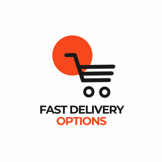 Fast Shopping and Delivery Animated Logo Modelo de Design