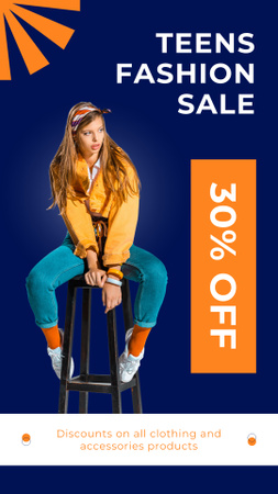Casual Fashion Sale Offer For Teenagers Instagram Story Design Template
