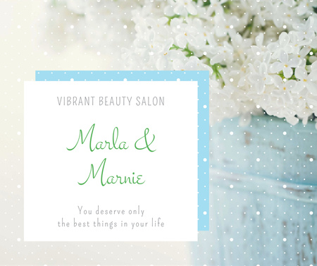 Beauty studio ad with Spring Flowers Facebook Design Template