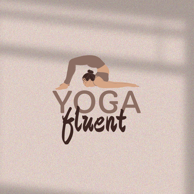 Modèle de visuel Woman doing Yoga Exercises - Logo