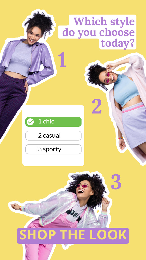 Template di design Quiz about Style Instagram Story