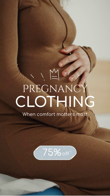 High-Quality Clothing For Pregnant With Discount TikTok Video Modelo de Design