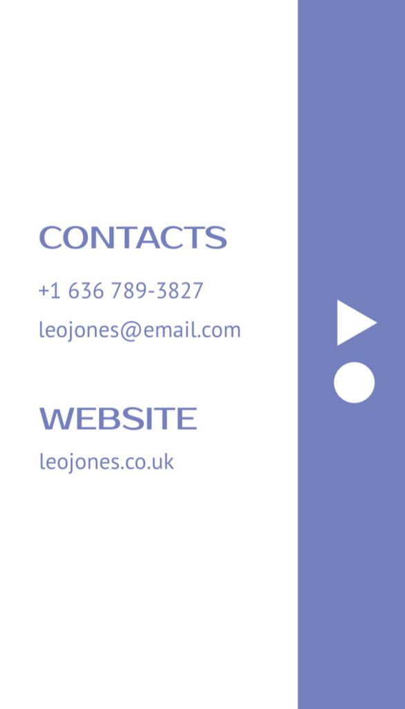 Web Developer Services Promo on White and Purple Business Card US Vertical Šablona návrhu