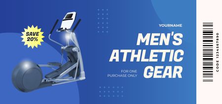 Men's Athletic Gear Advertisement Coupon Din Large Design Template