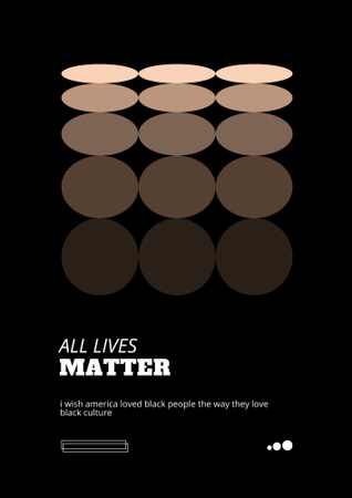 Protest against Racism with Diverse Types of Skin Poster B2 Design Template