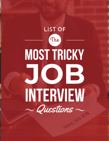 Job Interview Tricks with Candidate showing Resume Flyer 8.5x11in Šablona návrhu
