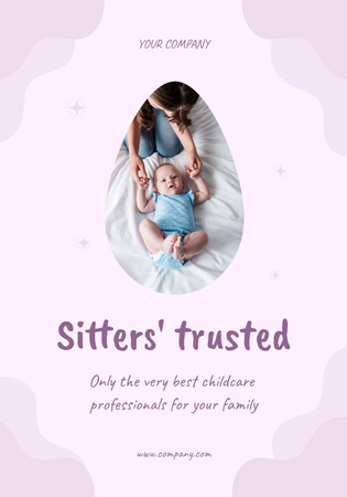 Babysitting Services for Newborns Poster 28x40in Design Template