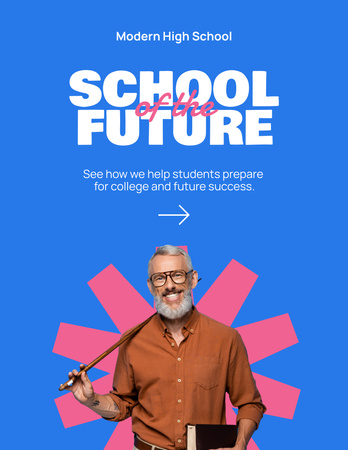 Motivating School Advertisement Flyer 8.5x11in – шаблон для дизайна