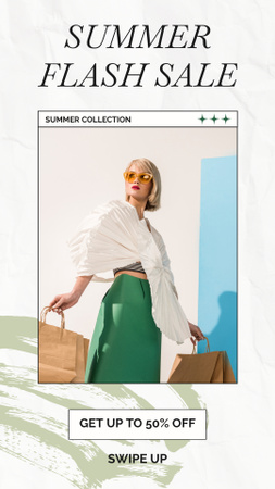 Summer Flash Sale Instagram Story Modelo de Design