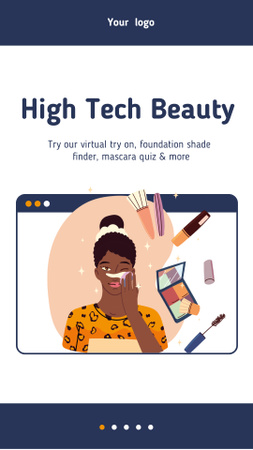 Modèle de visuel Annonce d'une nouvelle application de beauté mobile - Mobile Presentation