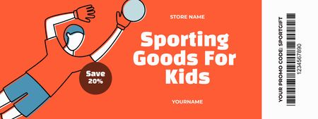 Sporting Goods Store for Kids Coupon Design Template