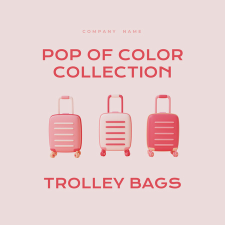 Trolley Bags Sale Animated Post Design Template