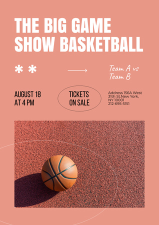 Competitive Basketball Tournament Announcement In Summer Poster Design Template