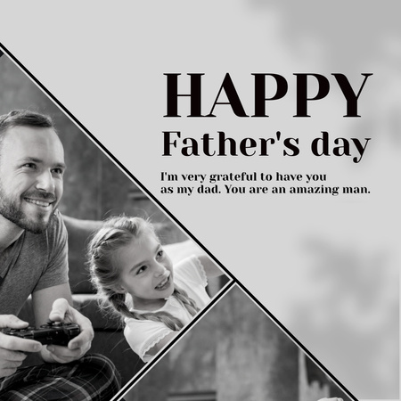 Happy Father's Day Wishes Instagram Design Template