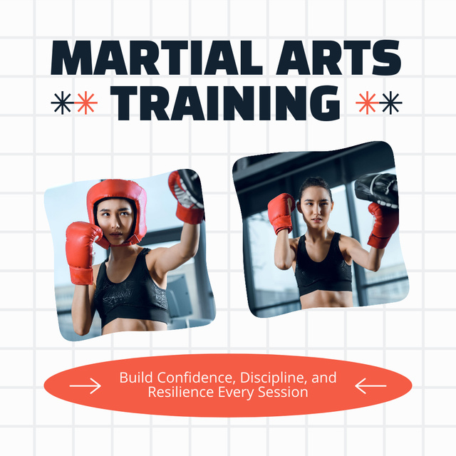 Martial Arts Training Offer Instagram AD Šablona návrhu