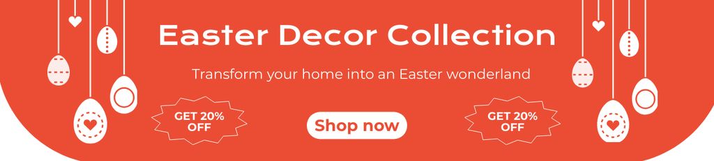 Ontwerpsjabloon van Ebay Store Billboard van Promo of Easter Decor Collection