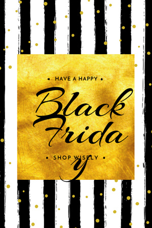 Black Friday Offer on Golden Postcard 4x6in Vertical Modelo de Design