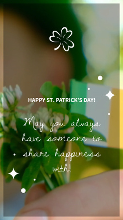 Patrick's Day Greeting With Wishes Of Happiness TikTok Video Design Template