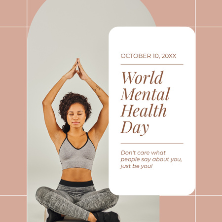 Ontwerpsjabloon van Instagram van Bewaar een datum Werelddag voor de geestelijke gezondheid