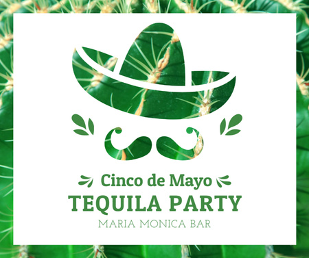 Plantilla de diseño de Anuncio de la fiesta del tequila del Cinco de Mayo Facebook 