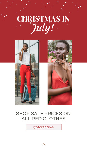 Fashion Sale on Christmas in July  Instagram Video Story Design Template