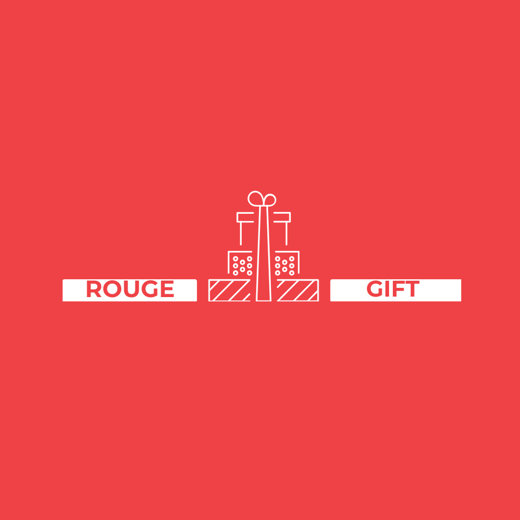 Designvorlage Stack of Gifts in Red für Logo 1080x1080px