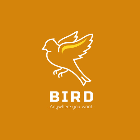 Platilla de diseño Company Emblem with Bird Logo
