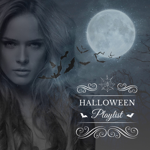 Modèle de visuel Halloween playlist with Spectacular Woman - Instagram