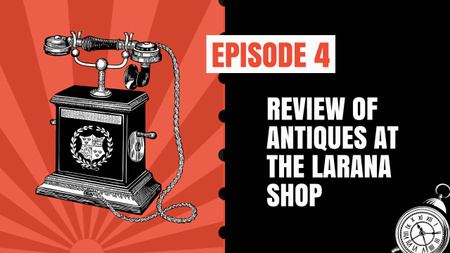 Antique Shop Review With Rare Telephone In Vlog Episode Youtube Thumbnail Design Template