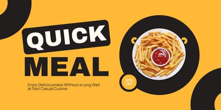 Offer of Quick Meal in Fast Casual Restaurant Twitter Design Template