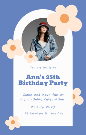 Welcome to the Birthday Bash Invitation 4.6x7.2in Design Template