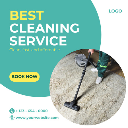 Best Cleaning Services Offer Instagram AD Design Template