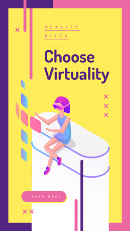 Choose Virtuality and Software Instagram Story Design Template