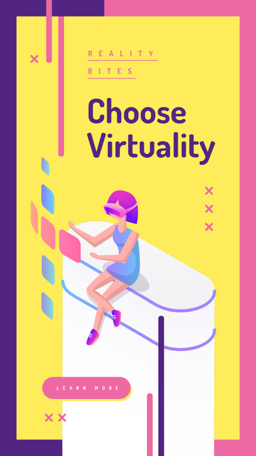Choose Virtuality and Software Instagram Story tervezősablon