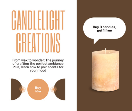 Modèle de visuel Offre de vente de bougies soufflées à la bouche - Facebook