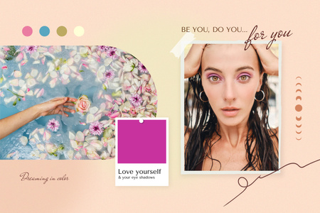 Self Love Inspiration Mood Board Design Template