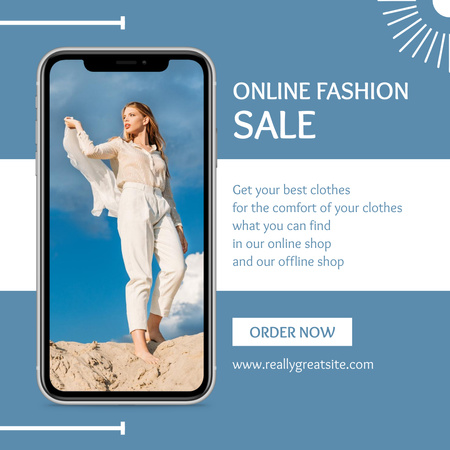 Advertising Online Sale Women's Clothing Instagram tervezősablon