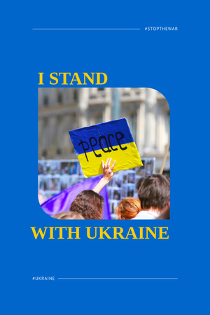 I stand with Ukraine Pinterest Design Template